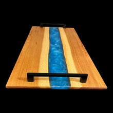 Load image into Gallery viewer, Hickory / Pacific Blue Epoxy Charcuterie
