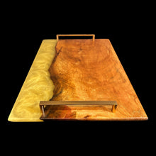 Load image into Gallery viewer, Silver Maple/ Yellow Gold Epoxy Charcuterie
