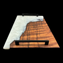 Load image into Gallery viewer, Curly Redwood/ White Pearl Epoxy Charcuterie
