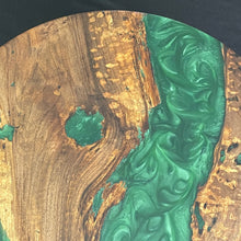 Load image into Gallery viewer, English Walnut/ Green Epoxy Lazy Susan
