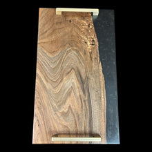 Load image into Gallery viewer, English Walnut / Black &amp; Gold Epoxy Charcuterie
