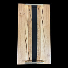 Load image into Gallery viewer, Oak / Translucent Black Epoxy Charcuterie
