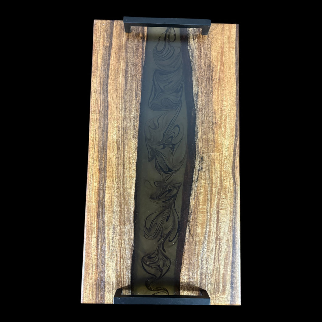 Dragonwood / Translucent Brown with Swirls Epoxy Charcuterie