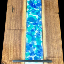 Load image into Gallery viewer, Walnut/ Sea Glass Epoxy Charcuterie
