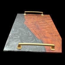 Load image into Gallery viewer, Redwood/ Silver Epoxy Charcuterie
