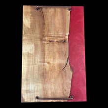 Load image into Gallery viewer, Silver Maple / Baku Red Epoxy Charcuterie
