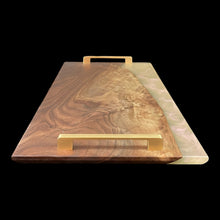 Load image into Gallery viewer, Walnut / Translucent Pink Epoxy Charcuterie
