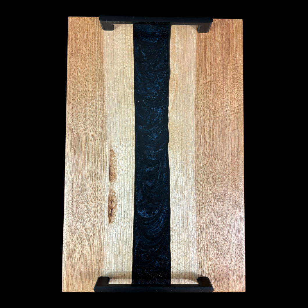 Hickory / Blue and Black Epoxy Charcuterie