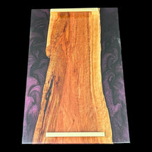 Load image into Gallery viewer, Eucalyptus/ Black Purple Epoxy Charcuterie
