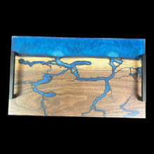 Load image into Gallery viewer, Walnut /Lichtenburg Epoxy Filled Charcuterie
