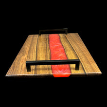 Load image into Gallery viewer, Walnut/ Baku Red Epoxy Charcuterie
