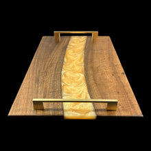 Load image into Gallery viewer, Walnut / Venetian Gold Epoxy Charcuterie
