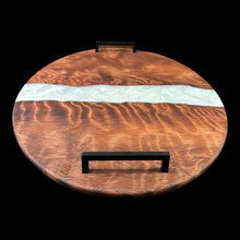 Load image into Gallery viewer, Redwood Burl Oval / Arctic White Epoxy Charcuterie
