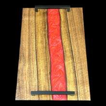 Load image into Gallery viewer, Walnut/ Baku Red Epoxy Charcuterie
