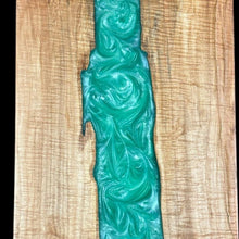 Load image into Gallery viewer, Silver Maple/ Seafoam Green Epoxy Charcuterie
