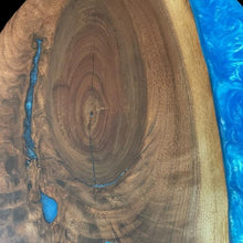 Load image into Gallery viewer, Walnut/ Ocean Blue Epoxy Charcuterie
