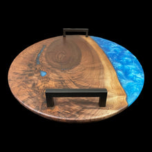 Load image into Gallery viewer, Walnut/ Ocean Blue Epoxy Charcuterie
