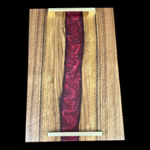 Load image into Gallery viewer, Walnut/ Indian Red Epoxy Charcuterie
