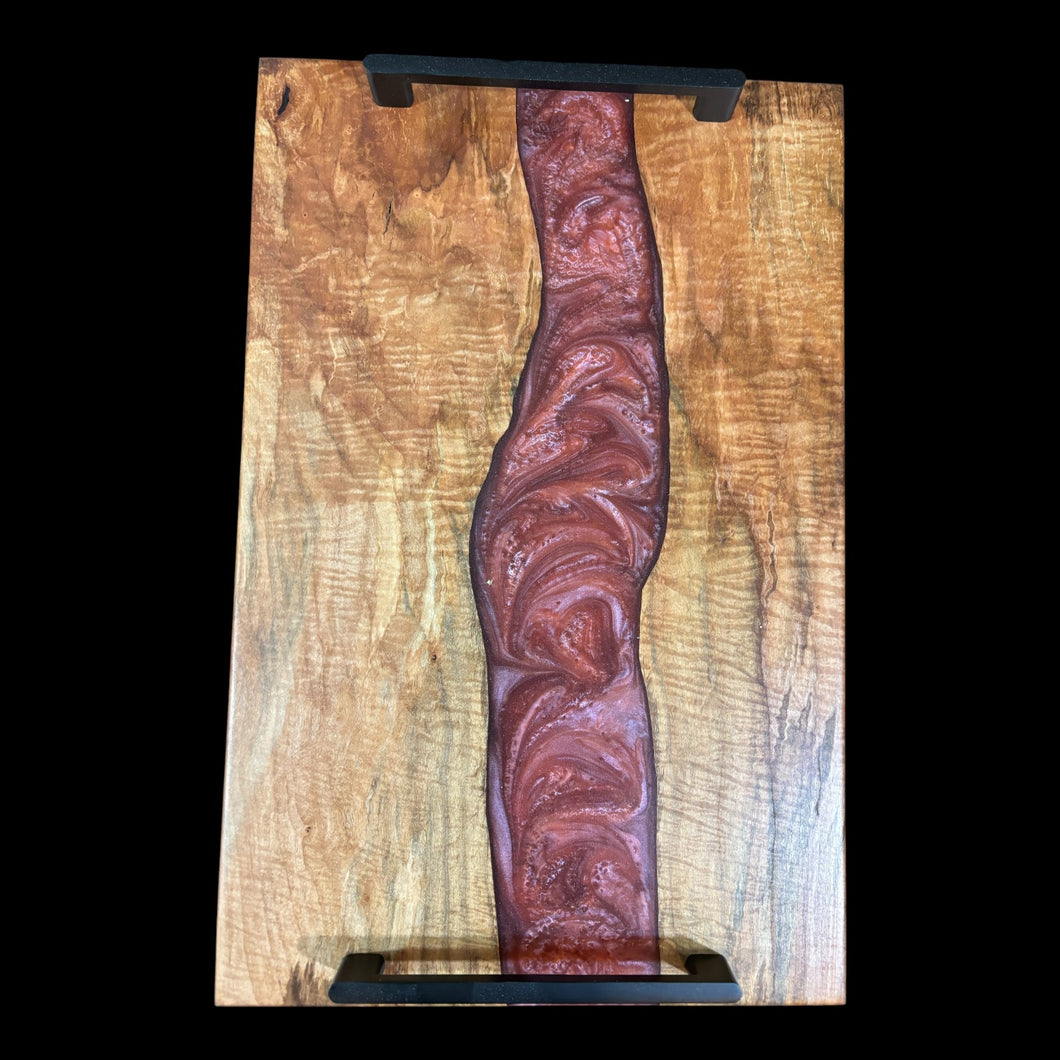 Silver Maple / Liquid Fire Epoxy Charcuterie