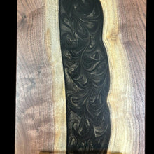 Load image into Gallery viewer, Walnut / Gold-Black Epoxy Charcuterie
