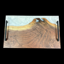 Load image into Gallery viewer, Walnut / Arctic White Epoxy Charcuterie
