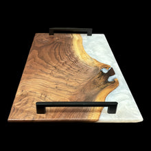 Load image into Gallery viewer, Walnut / Arctic White Epoxy Charcuterie
