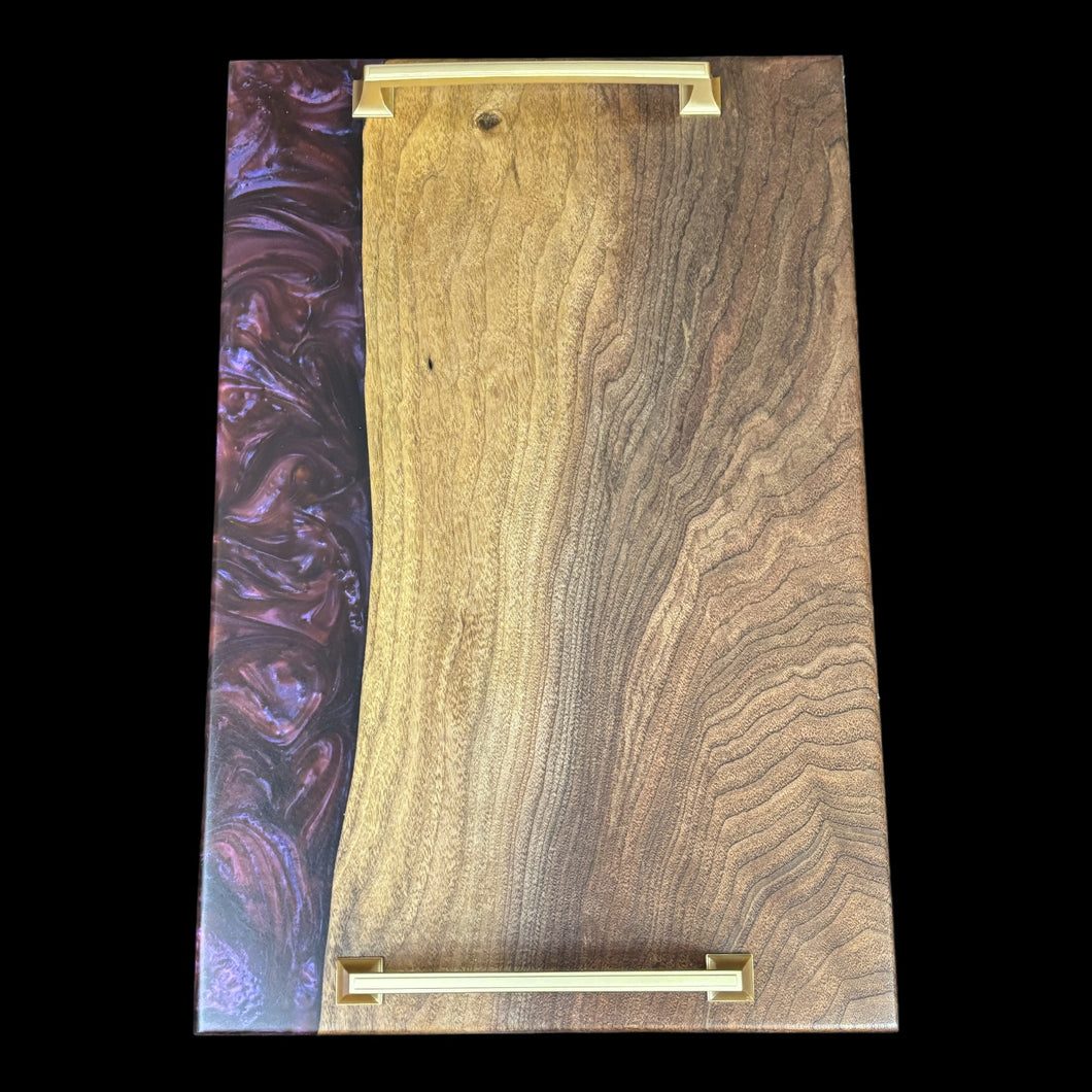 Walnut/ Dark Dragons Breath Epoxy Charcuterie