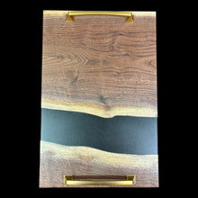 Load image into Gallery viewer, Walnut / Solid Black Epoxy Charcuterie
