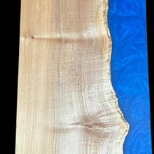 Load image into Gallery viewer, Maple/  Shimmering Blue Epoxy Charcuterie
