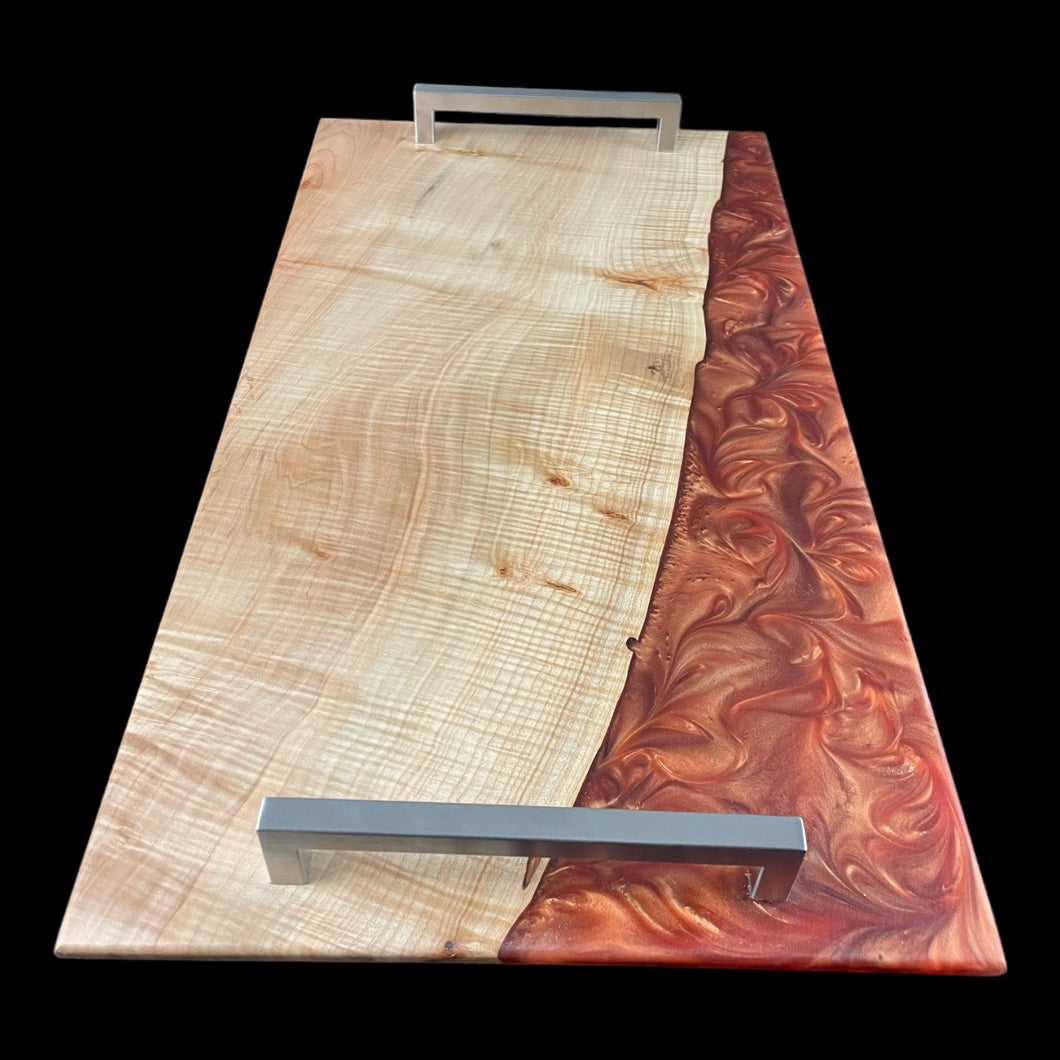 Maple / Swirled Copper Epoxy Charcuterie