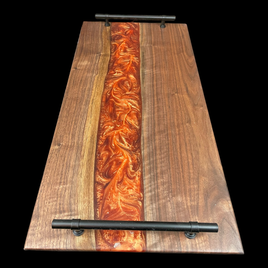 Metallic Copper Walnut Charcuterie