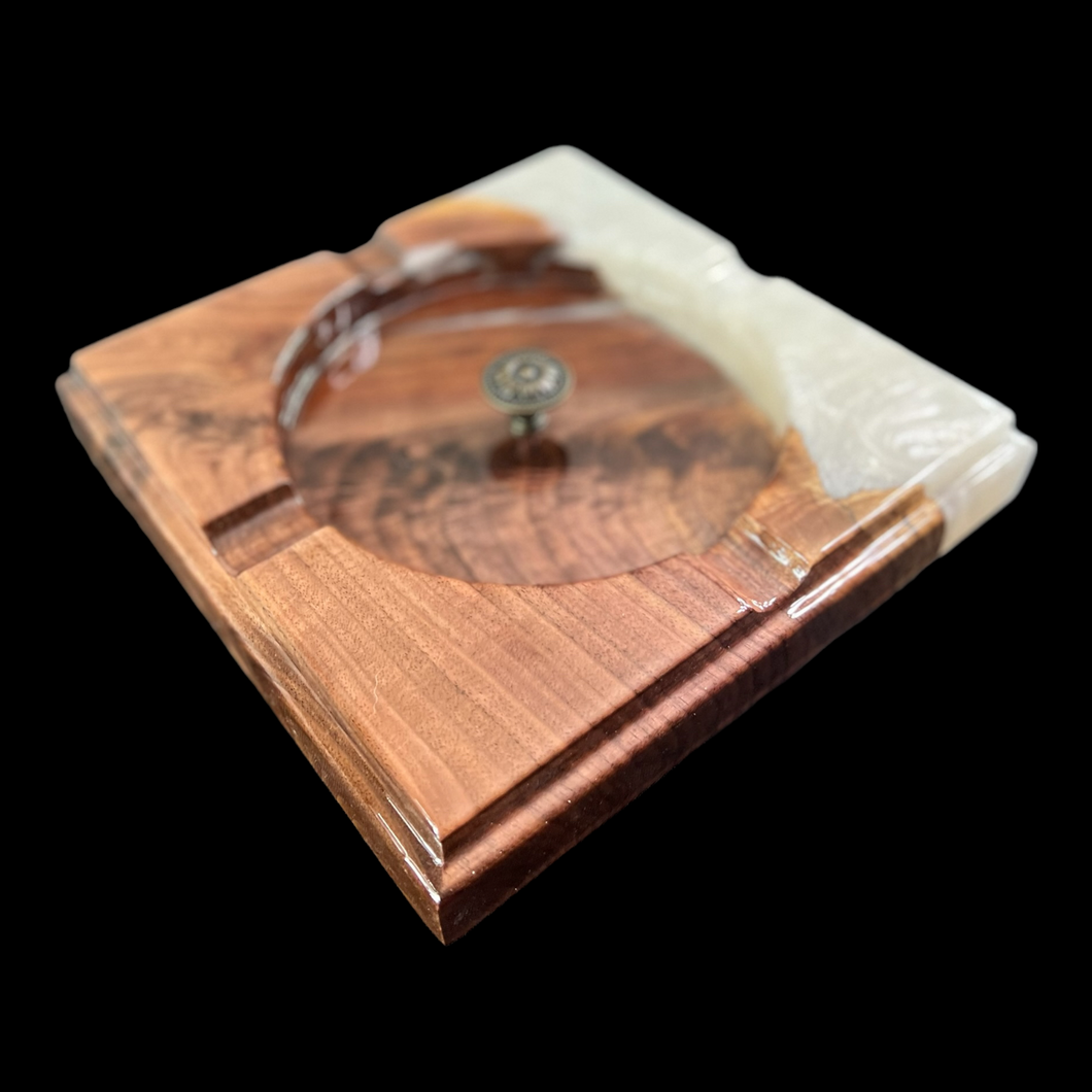 Ivory Walnut Cigar Tray